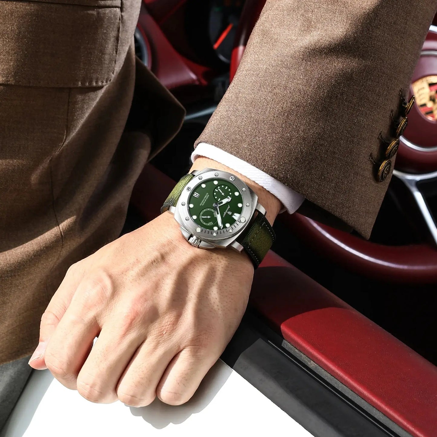 Relógio Poedagar Forest Edition – À Prova d’Água Design Fashion, Pulseira em Nylon